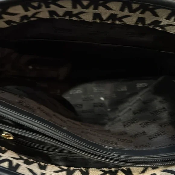 Michael Kors Black and Tan Tote Bag - Picture 4 of 7